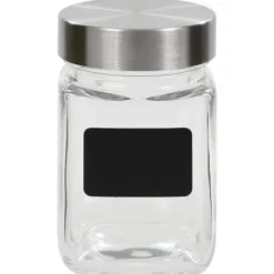 vidaXL Förvaringsburkar i glas med etiketter 24 st 300 ml - Kakburkar