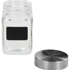 vidaXL Förvaringsburkar i glas med etiketter 24 st 300 ml - Kakburkar