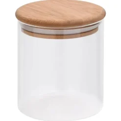 vidaXL Förvaringsburkar i glas med bambulock 6 st 600 ml - Kakburkar