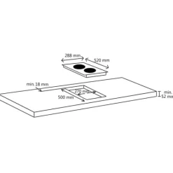 vidaXL Spishällar-Keramikhäll med 2 plattor touchkontroll 3000 W - Spishällar