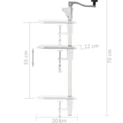 vidaXL Konservöppnare-Konservöppnare 70 cm aluminium och rostfritt stål - Konservöppnare