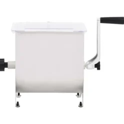 vidaXL Manuell köttblandare med lock Silver Rostfritt Stål