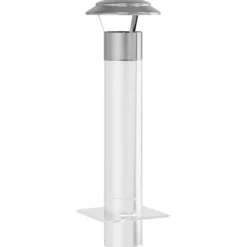 vidaXL Regnskydd Rör silver 25 x 25 x 20 cm Rostfritt stål