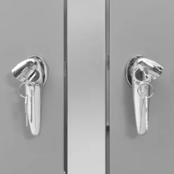 vidaXL Tillbehör Till Avfallshantering-Skjul till fyra sopkärl 276,5x77,5x112,5 cm rostfritt stål - Ställningar till sopkärl