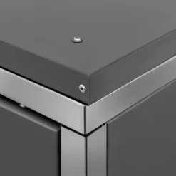 vidaXL Tillbehör Till Avfallshantering-Skjul till två sopkärl 138x77,5x112,5 cm rostfritt stål - Ställningar till sopkärl