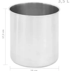 vidaXL såsdispenser i rostfritt stål 3,5 L