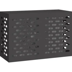 vidaXL Luftkonditionering-Svart Metall 90 x 40 x 60 cm Airconditioner Täckning