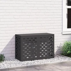 vidaXL Luftkonditionering-Svart Metall 90 x 40 x 60 cm Airconditioner Täckning