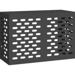 vidaXL Luftkonditionering-Svart Metall 90 x 40 x 60 cm Airconditioner Täckning
