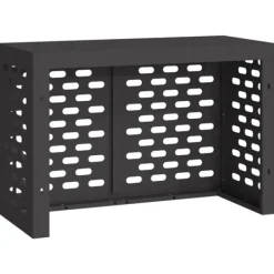 vidaXL Luftkonditionering-Svart Metall 90 x 40 x 60 cm Airconditioner Täckning