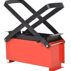 vidaXL Avfallspressar-Återvinning pappersvikt stål 34x14x14 cm svart och rött 142921