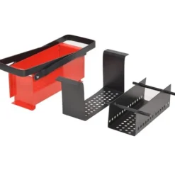 vidaXL Avfallspressar-Återvinning pappersvikt stål 34x14x14 cm svart och rött 142921