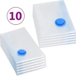 vidaXL Förvaringspåsar För Hemmet-Vakuumpåsar till kläder 2 storlekar 10 st - Förvaringspåsar för hemmet