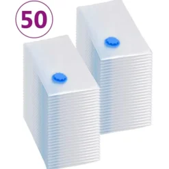 vidaXL Vakuumpåsar till kläder 80x60 cm 50 st - Förvaringspåsar för hemmet