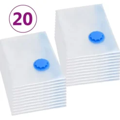 vidaXL Förvaringspåsar För Hemmet-Vakuumpåsar till kläder 120x70 cm 20 st - Förvaringspåsar för hemmet