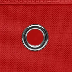 Vikbara förvaringslådor 4 st - Hållbara förvaringslösningar | Färg: Röd | Storlek: 32x32x32 cm