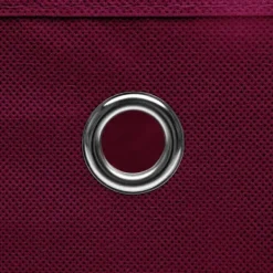 Vikbara förvaringslådor med lock - 10 st | Färg: Mörkröd | Storlek: 32x32x32 cm