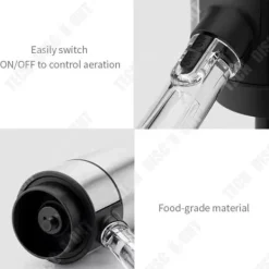 Vinluftare-Vin distributör - TD® - Multifunktionell mini karaff - Elektrisk - Rostfritt stål - Svart