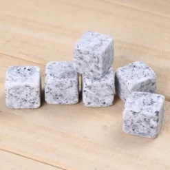 Whiskystenar-Vin kylare - VIT - 6 whiskystenar - Naturlig sten - Återanvändbar - 60 ml