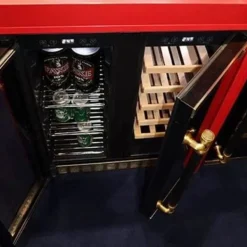 Vin kylskåp - Kaiser - K 64800 AD - 2 zoner - 63 burkar - Kolsvart glas