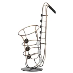 Vinflaskhållare-Vinflaskhållare Metallfigurer Saxofon Praktiskt hantverk Heminredningstillbehör