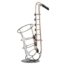 Vinflaskhållare-Vinflaskhållare Metallfigurer Saxofon Praktiskt hantverk Heminredningstillbehör