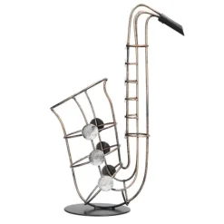 Vinflaskhållare-Vinflaskhållare Metallfigurer Saxofon Praktiskt hantverk Heminredningstillbehör