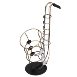 Vinflaskhållare-Vinflaskhållare Metallfigurer Saxofon Praktiskt hantverk Heminredningstillbehör