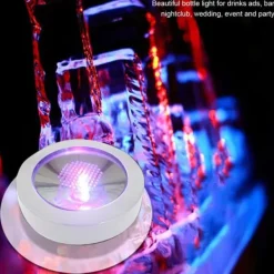 Glasunderlägg-Vinglasunderlägg med LED-ljus och växlande skal, vitt ljus, inget batteri ingår