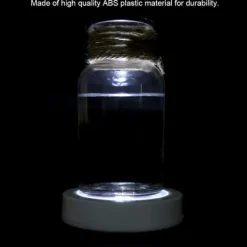 Glasunderlägg-Vinglasunderlägg med LED-ljus och växlande skal, vitt ljus, inget batteri ingår