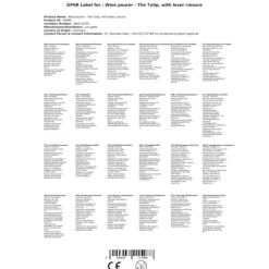 Vinluftare-Vinhällare - The tulip, med hävarmslås