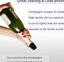 Flaskstopp & Flaskförslutare-Vinkork Champagne Vakuum försluter Stopper Champagnelåsning