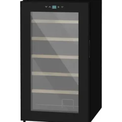 Vinkylar-Vinkyl 24 flaskor, 5–20 °C, LED, 43×45×75 cm, svart