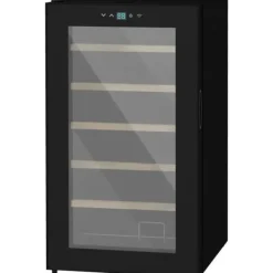 Vinkylar-Vinkyl 24 flaskor, 5–20 °C, LED, 43×45×75 cm, svart