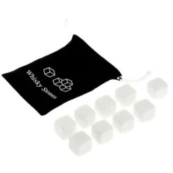 Whiskystenar-Vinkylare, 100 % naturlig whisky Drycker Stenar Smutta Rock Whisky Cooler Ice Cube Present - Vit #B