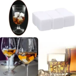 Whiskystenar-Vinkylare - MÄRKE - Typ VIT - 6 delar - Whiskysten - Granit