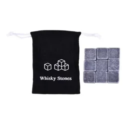 Vinkylare - Stenar - Typ 9 stycken - 100% naturliga - Rostfritt stål - Svart