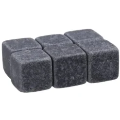 Whiskystenar-Vinkylare - Whiskystenar - 6 delar - Naturlig sten - Återanvändbar - Flera färger