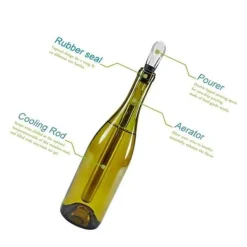 Vinluftare-Vinkylare, 3-i-1 kylsticka för vinflaskor i rostfritt stål, perfekt present till vintillbehör.