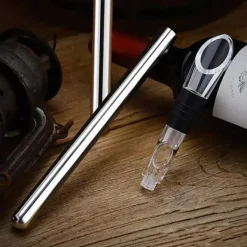 Ishink & Kylare-Vinkylare i rostfritt stål, multifunktionell pinne med vinhäll, ölkylare