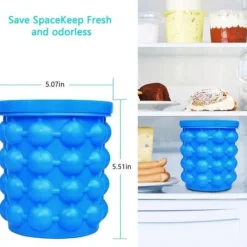 Ishink & Kylare-Vinkylare, stor 2 i 1 silikonishink med lock, spara utrymme, verktyg för kök, redskap