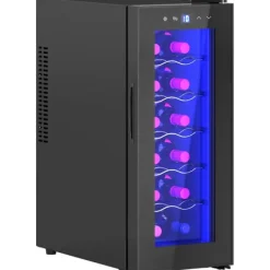 Vinlagringsskåp, 26,5x51,5x65 cm, Svart