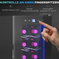 Vinlagringsskåp, 26,5x51,5x65 cm, Svart