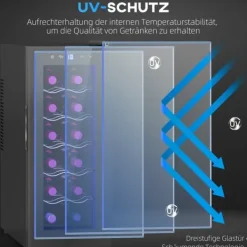 Vinlagringsskåp, 26,5x51,5x65 cm, Svart