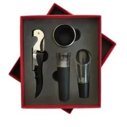 Korkskruvar-Vinöppnare Set Rostfritt rostfritt stål Utsökt förpackningshandtag Korkskruvssats för Hem Bar Restaurang Presenter Röd