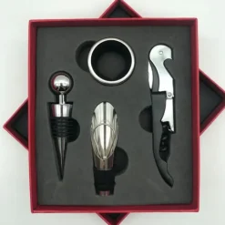 Korkskruvar-Vinöppnare Set Rostfritt rostfritt stål Utsökt förpackningshandtag Korkskruvssats för Hem Bar Restaurang Presenter Röd