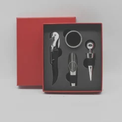 Korkskruvar-Vinöppnare Set Rostfritt rostfritt stål Utsökt förpackningshandtag Korkskruvssats för Hem Bar Restaurang Presenter Röd