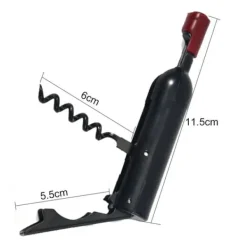 Vinöppnare Svart Multifunktionell Magnetdesign Bärbar Vinöppnare i Rostfritt Stål