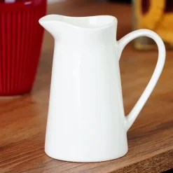 Kaffe- & Tekannor-Vit mjölkkanna i porslin 200 ml