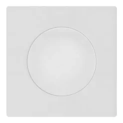 Tillbehör För Matservering-Vit skjutreglage DOM med enkel vit platta – Enkelhet och perfekt integration